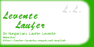 levente laufer business card